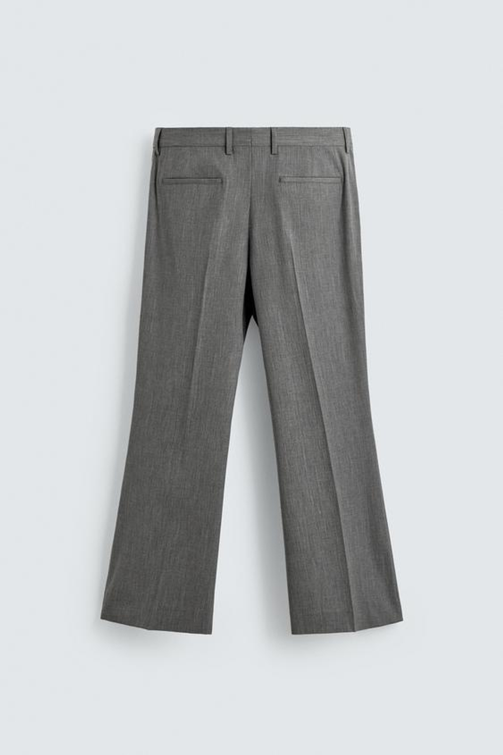 ZARA КОСТЮМНЫЕ БРЮКИ FLARE В ПОЛОСКУ — LIMITED EDITION, СЕРЫЙ