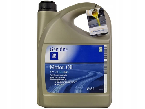 Моторное масло General Motors Dexos2 5W-30, синтетическое, 5 л