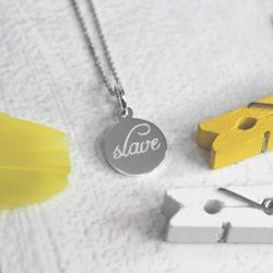 Подвеска из серебра с гравировкой на заказ