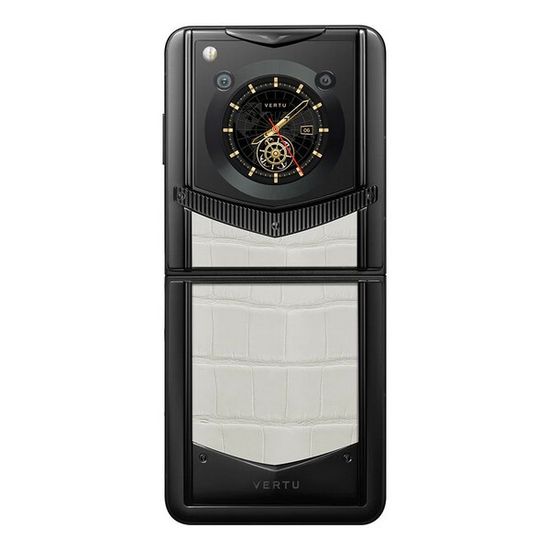 Vertu Ironflip кремово-белый (кожа аллигатора)