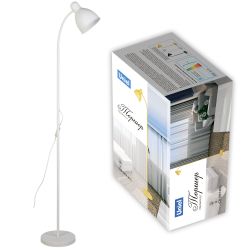 UML-T701 E27 WHITE Торшер напольный под лампу Е27. 60W. с регулировкой наклона. Механический выключатель. Белый. ТМ Uniel