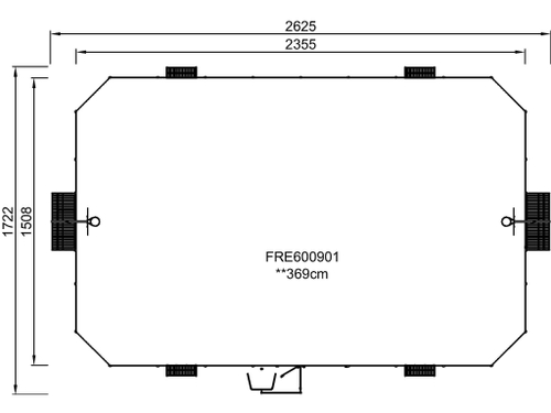 Площадка MUGA, 18x26 – металл/дерево