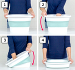 Таз ФЛЕКС 18 л для ног складной с массажной поверхностью, отверстие для подвешивания, полипропилен, ТЭП М2509