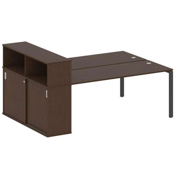 Метал Систем Рабочая станция с шкафом-купе на П-образном м/к БП.РС-СШК-2.5 Т