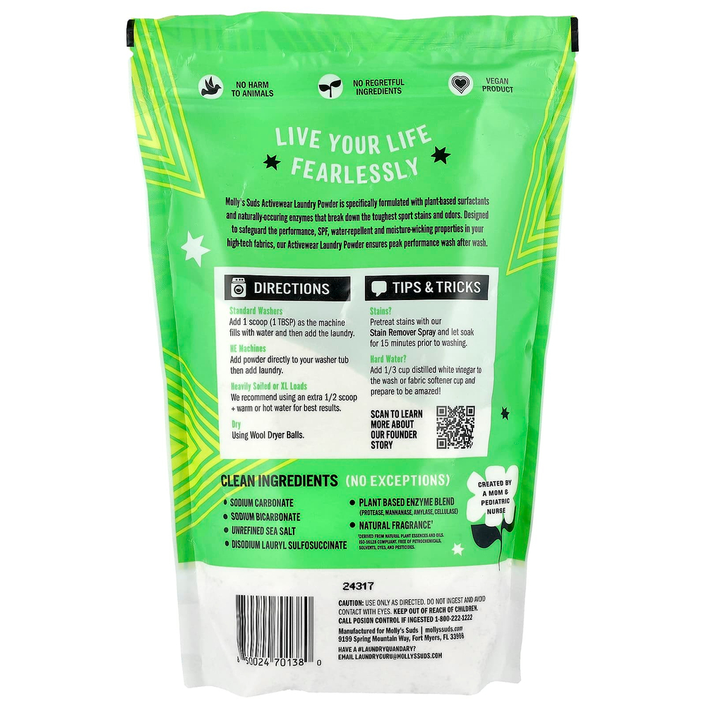 Molly's Suds, Порошок для стирки Activewear, Sport Fresh, 1,7 кг (60 унций)