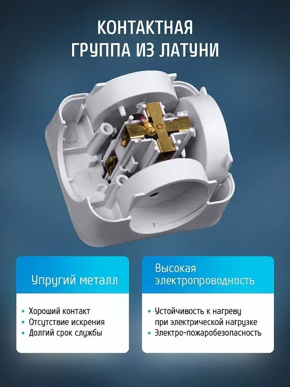 Разветвитель для розетки ФОТОН четверник куб 16А