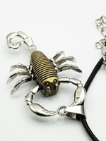 Кулон "Скорпион" на шнурке, цвет бронзовый.