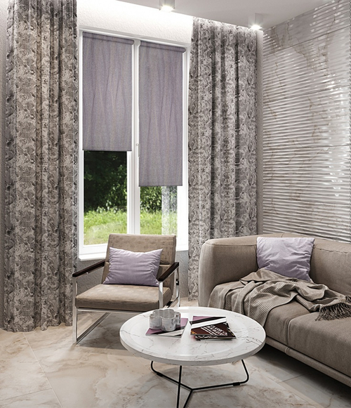 Рулонные шторы Ривера Лиловый