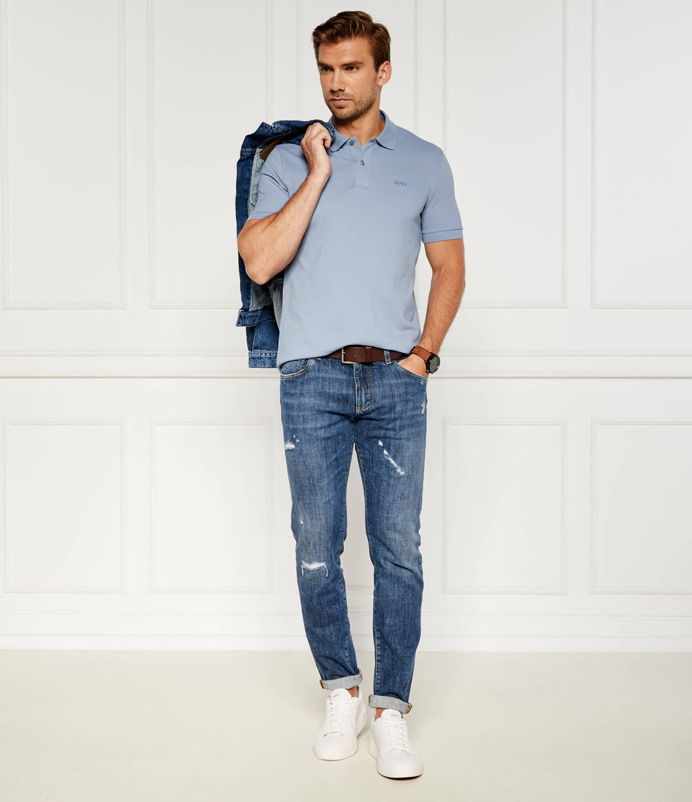 Поло Pallas BOSS BLACK - голубой(50468301)