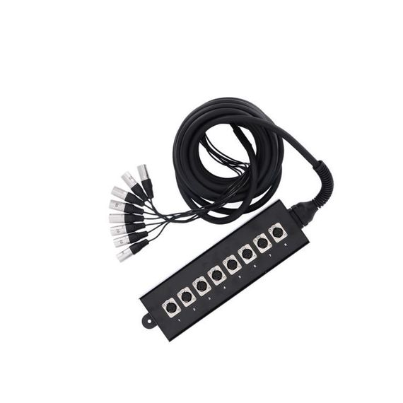 Adam Hall K 8 C 10 - мультикор со стейдж-боксом, 8 x XLR возврат, 8 x 0.314 мм2, 10 м