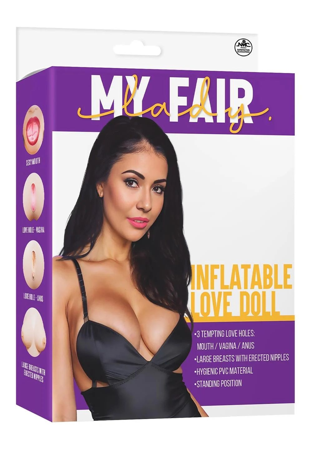 Телесная надувная секс-кукла с 3 любовными отверстиями (Цвет: телесный)