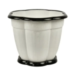 Горшок цветочный Восторг 3л с поддоном белый (комплект 25 шт)