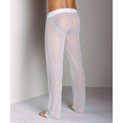 Мужские штаны в сетку белые N2N Sheer Mesh White Pants