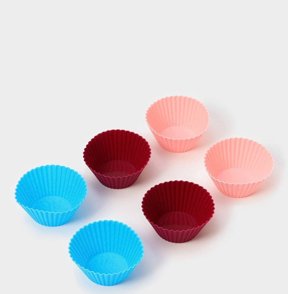 Силиконовые формы для выпечки 7*3,3см 6шт