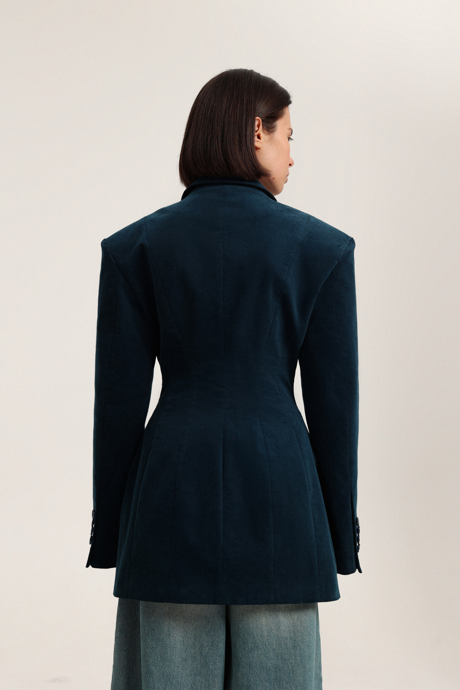 Платье-жакет из вельвета