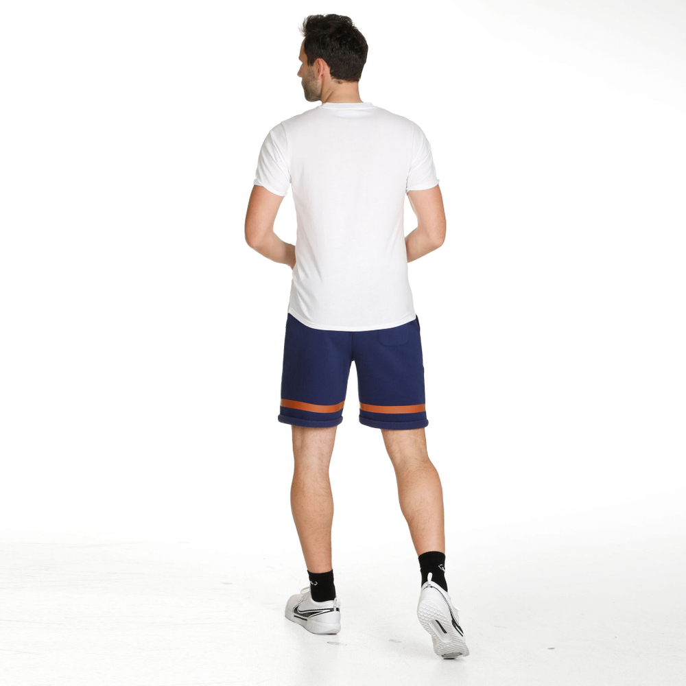 Мужское теннисное поло Quiet Please Retro Stripe T-Shirt Men - White, Multicoloured