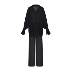 Брюки из шифона с принтом