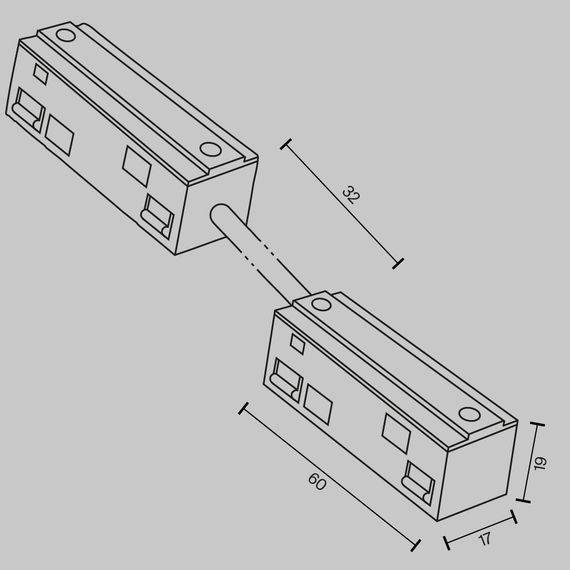 Коннектор питания гибкий Maytoni Technical Exility TRA034CPC-42B-5-1
