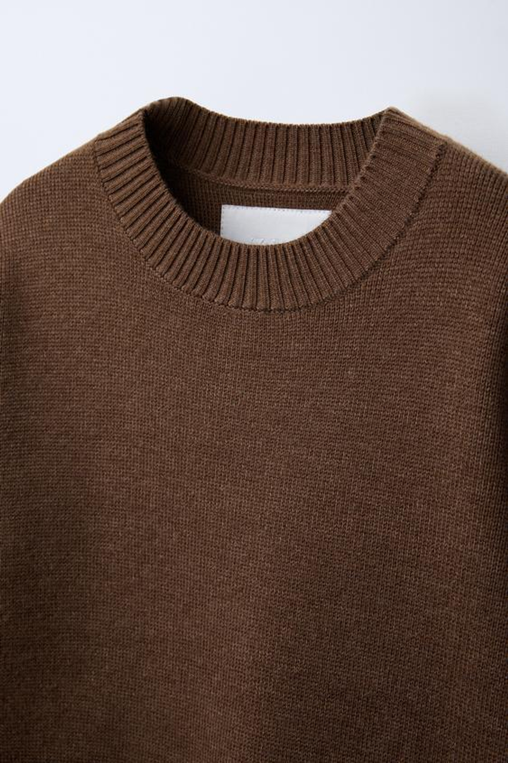 ZARA СВИТЕР С КАРМАНАМИ, КОРИЧНЕВЫЙ