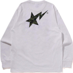 A Bathing Ape 1st Camo Sta L S Tee белый зеленый