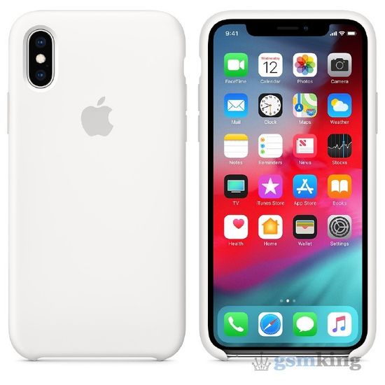 Apple Silicone Case iPhone XS Max White (Белый)