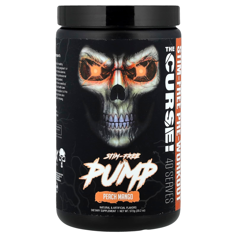 JNX Sports, Stim-Free Pump, перед тренировкой, персик и манго, 572 г (20,2 унции)