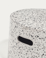 Журнальный столик Jenell terrazzo белый, Ø 52 см