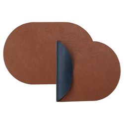 Набор из 4-х двухсторонних сервировочных салфеток Pool, 30х45 см, синий/коричневый