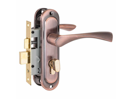 Замок врезной 103/50B вертушка AC старая медь с ручкой Стандарт (20шт/уп)