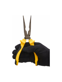 Никелированные длинногубцы Inforce 200мм 06-18-47