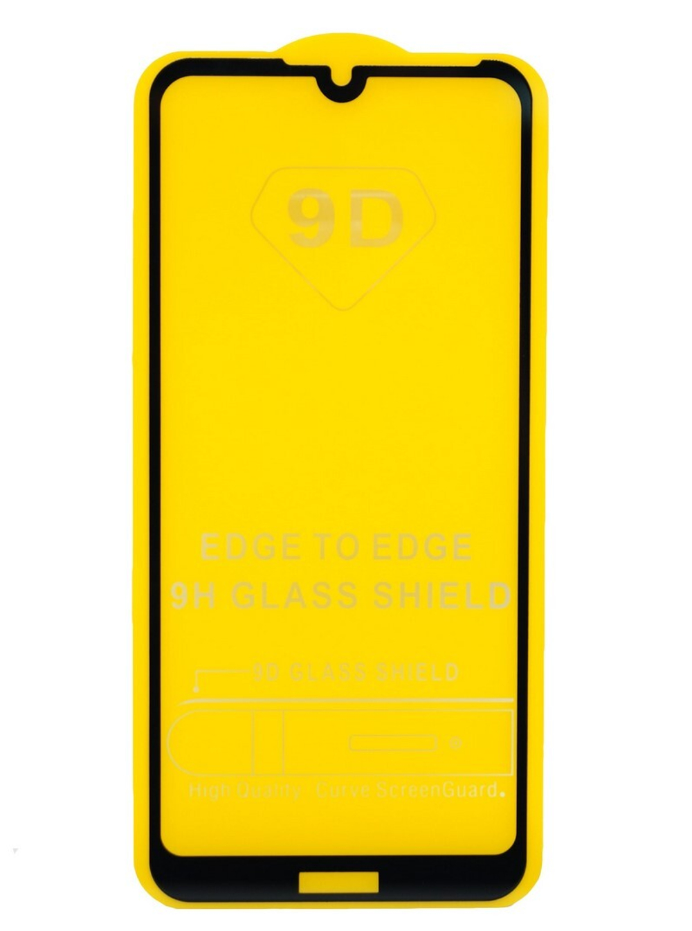 Защитное стекло Honor 8A/Y6 2019 (черный) 9D тех.упаковка