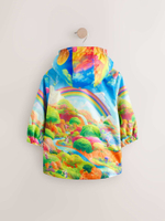 Дождевик с хлопковой подкладкой для девочки Next E25-123, Голубой, Зеленый