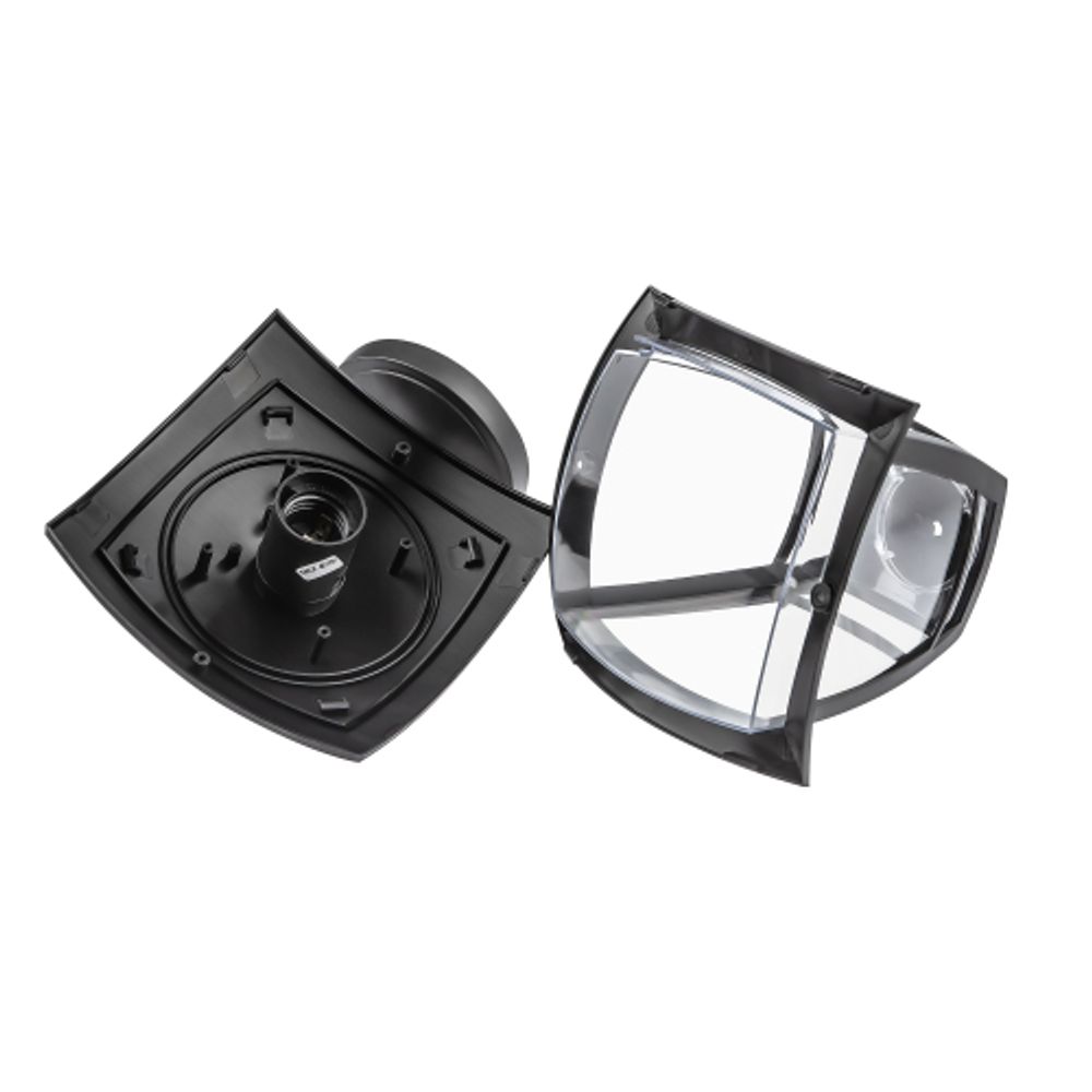 Садово-парковый светильник ЭРА НБУ 07-40-002 Дели 2 черный 4 гранный настенный IP44 Е27 max 60Вт | Садово-парковые светильники