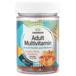 Swanson, Мультивитаминные жевательные мармеладки для взрослых, апельсин, вишня, клубника, 60 жевательных таблеток