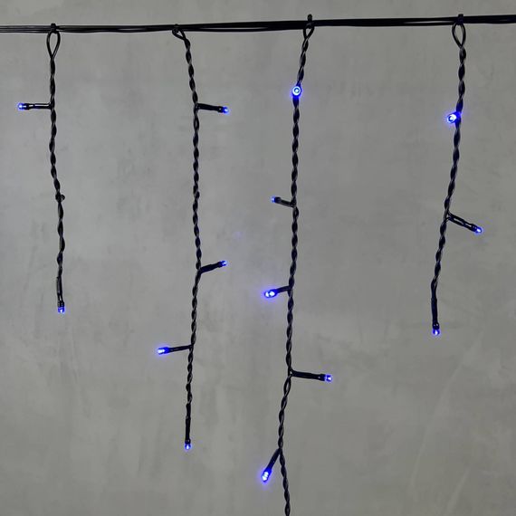 Светодиодная бахрома 4,9*0,5 м., 240 синих LED ламп, черный провод ПВХ, Beauty Led (PIL240-11-2B)