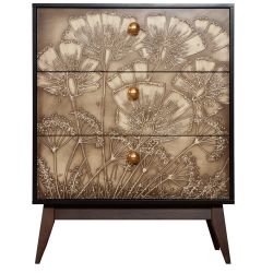 Комод Маки с 3 ящиками Каштан