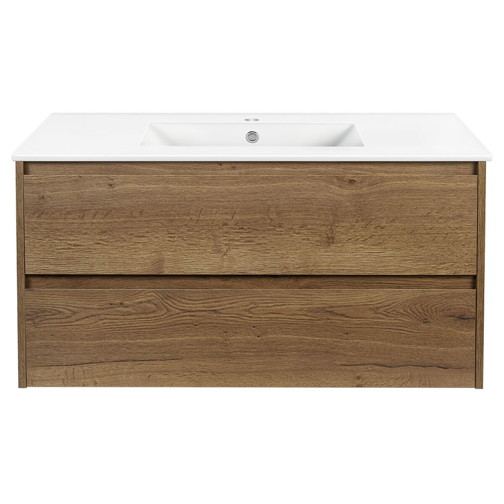 База под раковину Gio 100 подвесная, 2 выкатных ящика soft-close, T.Oak