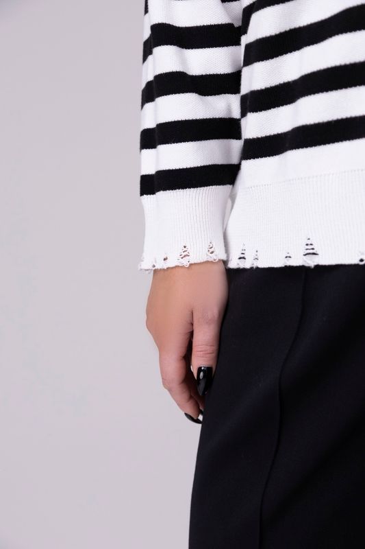 Тельняшка вязаная, черно-белый