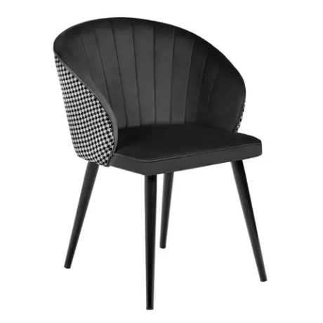 Стул Bradex Home Paola чёрный с жаккардом