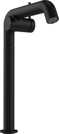 Смеситель для раковины STWORKI Лунд S25025BK + донный клапан SD-001BK матовый черный