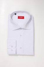 Сорочка мужская Vester длинный рукав, белая, мелкий рисунок 515142 50