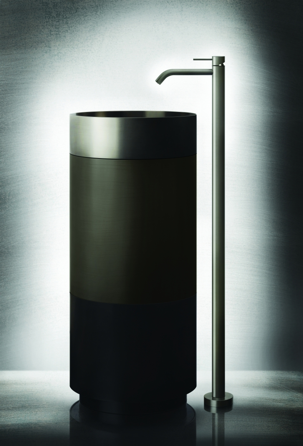 Раковина Gessi 316, накладная, без перелива, Ø400хh125 мм, цвет Brass Brushed PVD
