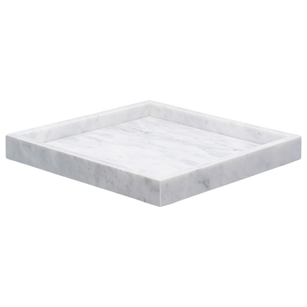 Поднос квадратный Marm из белого мрамора 25*25 см