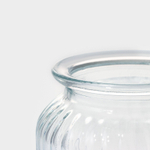 Банка стеклянная для сыпучих продуктов с керамической крышкой Зайка в золотом, 950 мл