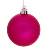 Новогодние шары 6 см (набор 6 шт) «Матовый», розовый