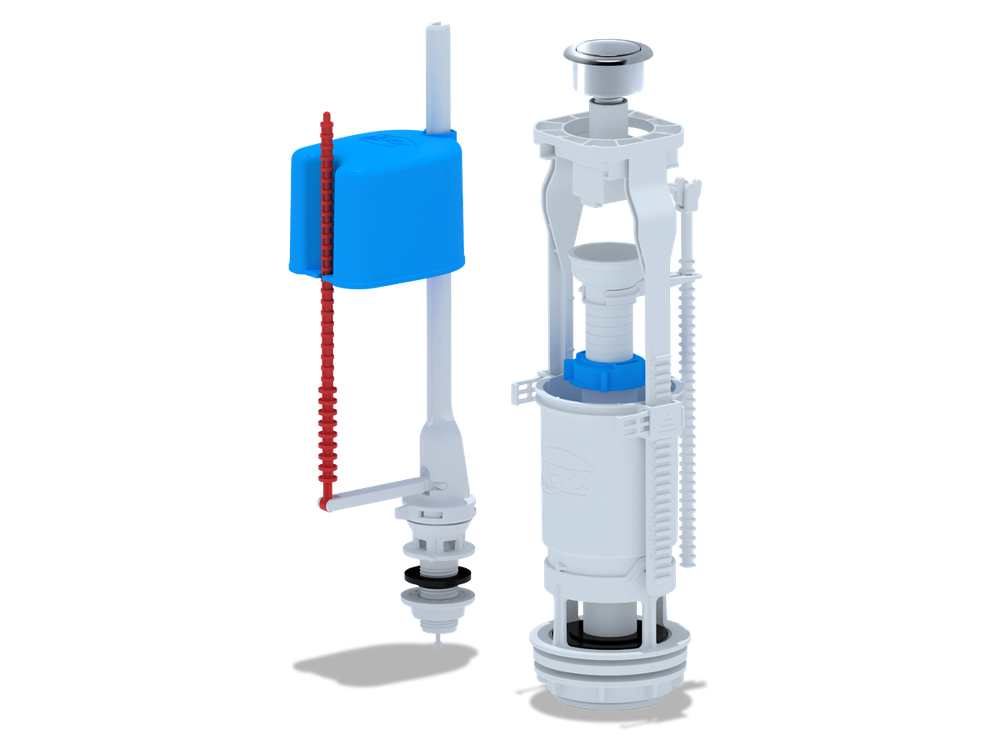 Арматура к смыв. бачку Кноп. бел нижн/подв. WC6550 ЭКОНОМ