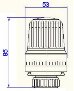 Термоголовка Valtec VT.3000.0 жидкостная М30x1,5, 6,5-27,5°C