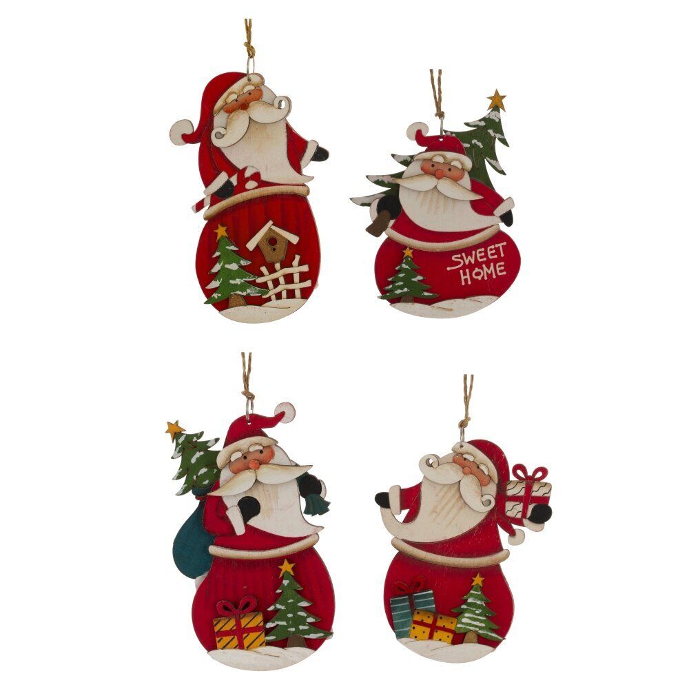 GAEM Изделие декоративное подвесное "Дед Мороз", L10 W0,5 H13 см, 4в.