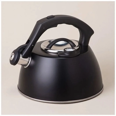 Чайник agness со свистком, серия тюдор, 3,0л термоаккумулирующее дно,индукция,встроенный т
