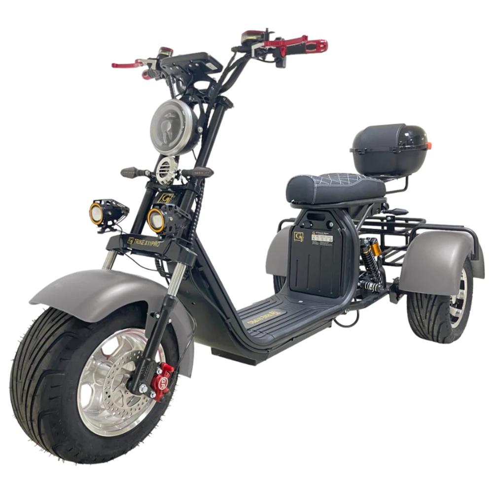 Электроскутер трехколесный CITYCOCO GT X11 PRO TRIKE 2024 Серебристый